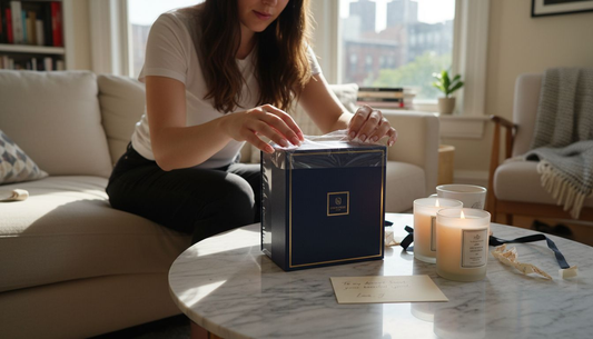 Unboxing a luxury fragrance gift set